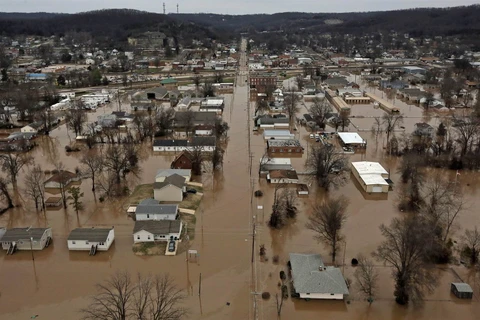 Lũ lụt tại bang Missouri khiến nhiều người dân phải sơ tán. (Nguồn: AP)
