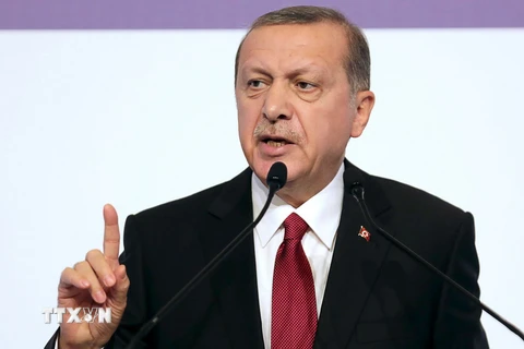 Tổng thống Thổ Nhĩ Kỳ Tayyip Erdogan. (Nguồn: AFP/ TTXVN)