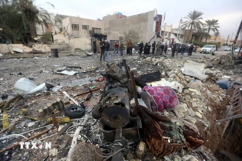 Hiện trường một vụ tấn công của IS tại Iraq. (Nguồn: AFP/TTXVN)