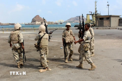 Lực lượng trung thành với Tổng thống Yemen Abedrabbo Mansour Hadi. (Nguồn: AFP/TTXVN)