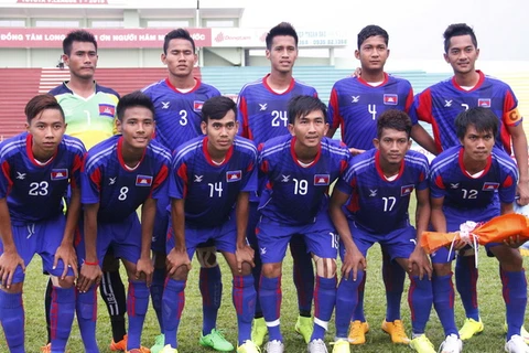 U23 Campuchia tràn đầy hy vọng tiến tới bán kết SEA Games sau thắng lợi thuyết phục trước U23 Philippines. (Ảnh: TTTPHCM)