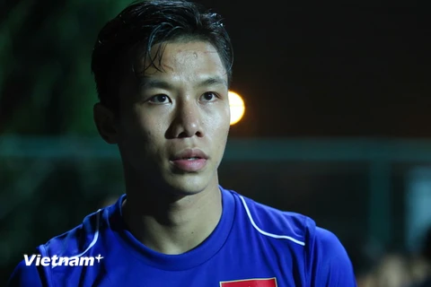 Đội trưởng U23 Việt Nam muốn cùng đội bóng hướng tới những mục tiêu xa hơn. (Ảnh: Minh Chiến/Vietnam+)
