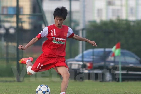 Thanh Hậu không lên tuyển U19 vì còn bận V-League. (Ảnh: Minh Chiến/Vietnam+)