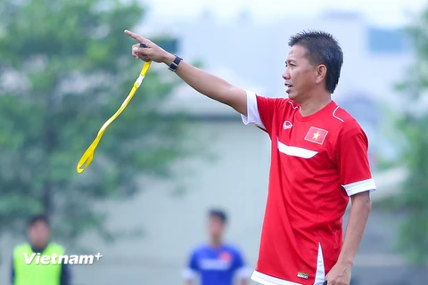 U19 Việt Nam phải thắng đậm Singapore để tạo lợi thế trước trận cầu sinh tử với Myanmar ở lượt đấu cuối. (Ảnh: Minh Chiến/Vietnam+)