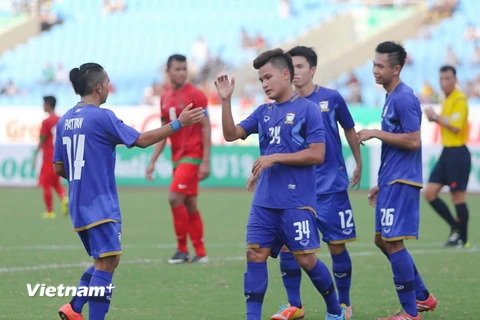U19 Thái Lan quá mạnh ở bảng A. (Ảnh: Minh Chiến/Vietnam+)