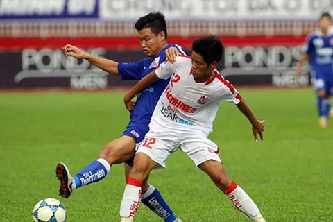 U21 Hoàng Anh Gia Lai đã không thể giành 3 điểm trước sự kiên cường của chủ nhà Thành phố Hồ Chí Minh. (Ảnh: VFF)