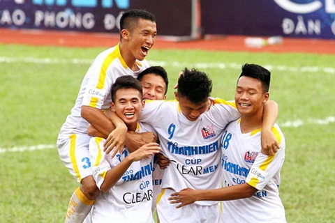 U21 Hà Nội T&T là đội duy nhất còn lại toàn thắng ở giải U21. (Ảnh: VFF)