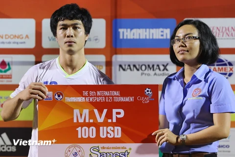 Công Phượng tiếp tục có 90 phút tuyệt vời nữa trước U21 Việt Nam. (Ảnh: Minh Chiến/Vietnam+)
