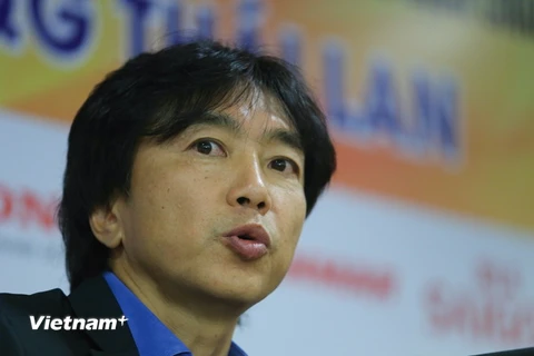 Tương lai ông Miura bị đe dọa nhiều hơn sau thất bại trước Thái Lan ở vòng loại World Cup tại Mỹ Đình. (Ảnh: Minh Chiến/Vietnam+)