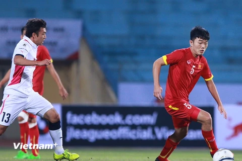 Các cầu thủ Hoàng Anh Gia Lai đã chơi một trận ấn tượng trước đối thủ Cerezo Osaka. (Ảnh: Đỗ Đen/Vietnam+)