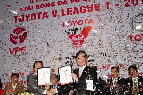 Toyota Việt Nam không đặt nặng yếu tố thương mai trong việc tài trợ V-League. (Ảnh: Minh Chiến/Vietnam+)