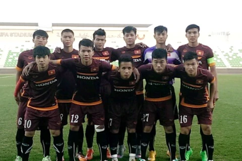 Đội hình xuất phát U23 Việt Nam trước U23 Nhật Bản. (Ảnh: VFF) 