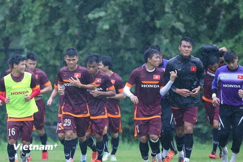 U23 Việt Nam đã trải qua một tháng rưỡi chuẩn bị, thi đấu sáu trận giao hữu. (Ảnh: Minh Chiến/Vietnam+)