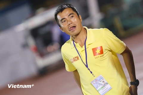 Huấn luyện viên Phạm Minh Đức nổi tiếng với cá tính và sự tự tin. (Ảnh: Minh Chiến/Vietnam+)