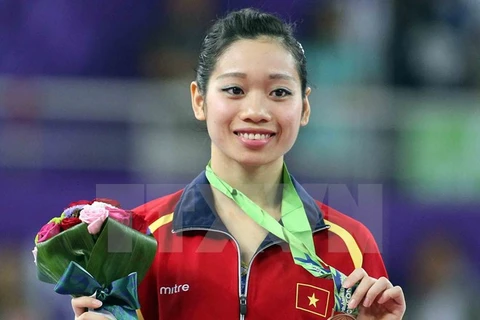 Hà Thanh là một trong những hy vọng huy chương của đoàn Việt Nam ở Olympic. (Ảnh: TTXVN)