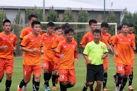 U19 Việt Nam sẽ mở màn giải U19 Đông Nam Á 2016 bằng trận gặp Singapore vào hồi 19h ngày 11/9. (Ảnh: VFF)