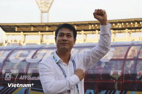 Huấn luyện viên Hữu Thắng khẳng định tuyển Việt Nam không định tử thủ để giữ tỷ số. (Ảnh: PV/Vietnam+)