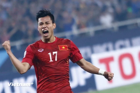 Văn Thanh giúp Hoàng Anh Gia Lai ba năm liền giành giải Cầu thủ trẻ xuất sắc nhất năm. (Ảnh: Minh Chiến/Vietnam+)