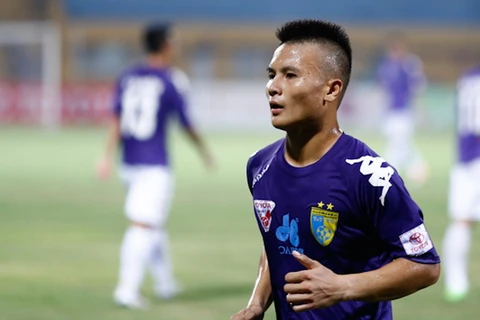 Cầu thủ 19 tuổi Quang Hải đang trở thành niềm hy vọng mới của bóng đá trẻ Việt Nam. (Ảnh: Minh Chiến/Vietnam+)
