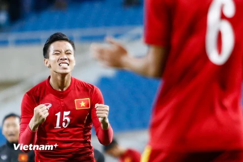 Đội tuyển Việt Nam trẻ hóa toàn diện trong đợt tập trung đầu tiên của năm 2017. (Ảnh: Minh Chiến/Vietnam+)