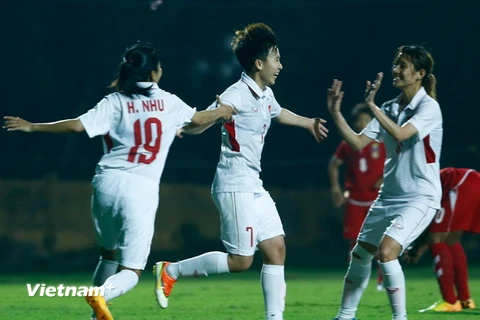 Đội tuyển nữ Việt Nam vẫn cách World Cup một khoảng rất xa. (Ảnh: Minh Chiến/Vietnam+)