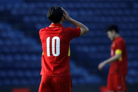 U23 Việt Nam có trận đấu đáng thất vọng dù cá nhân Công Phượng đã chơi tốt. (Ảnh: Tuấn Hữu)
