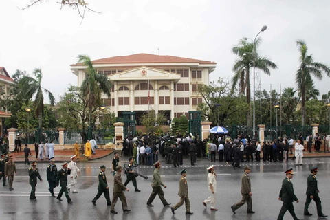 Lễ viếng Đại tướng Võ Nguyên Giáp tại Quảng Bình. (Nguồn: TTXVN)