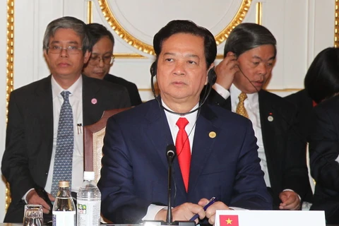 Thủ tướng Nguyễn Tấn Dũng tại hội nghị cấp cao Mekong-Nhật Bản lần thứ 5. (Ảnh: Đức Tám/TTXVN)