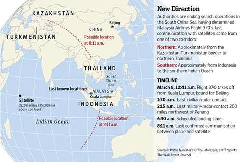 Máy bay MH370 đã hạ độ cao để tránh radar phát hiện