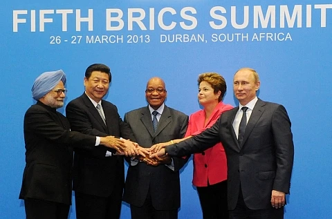 Các nhà lãnh đạo dự Hội nghị thượng đỉnh BRICS mới đây tại Nam Phi (Nguồn: AP)
