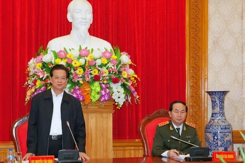 Thủ tướng Nguyễn Tấn Dũng làm việc với Đảng ủy Công an Trung ương