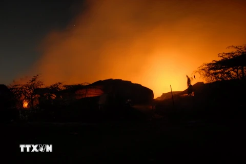 Đắk Nông: Lửa bùng phát trong đêm, hai căn nhà bị thiêu rụi