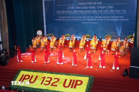Míttinh chào mừng thành công Đại hội đồng IPU-132 tại Hà Nội