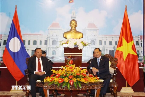Bí thư Thành ủy TP. Hồ Chí Minh tiếp Đoàn đại biểu cấp cao Lào
