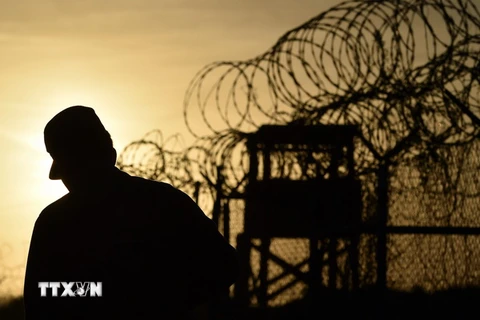 Binh sỹ Mỹ tại căn cứ hải quân Mỹ trên vịnh Guantanamo ngày 9/4/2014. (Nguồn: AFP/TTXVN)