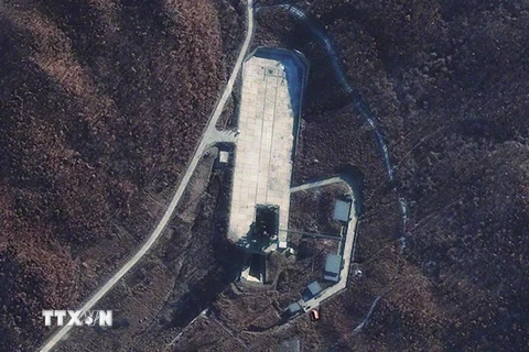 Trung tâm vũ trụ Sohae ở huyện Cholsan, tỉnh Bắc Phyongan, CHDCND Triều Tiên ngày 23/11/2012. (Nguồn: THX/TTXVN)