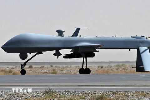 Một loại máy bay không người lái được trang bị tên lửa của Mỹ tại sân bay quân sự Kandahar ở Afghanistan ngày 13/6/2010. (Nguồn: AFP/TTXVN)