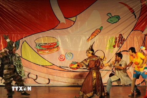 Một vở diễn tại Sân khấu kịch Thiếu nhi Trần Cao Vân (TP.HCM). (Ảnh: Phương Vy/TTXVN.)
