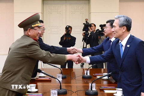 Hai miền Triều Tiên hội đàm phán cấp cao giải quyết căng thẳng. (Nguồn: Yonhap/TTXVN)