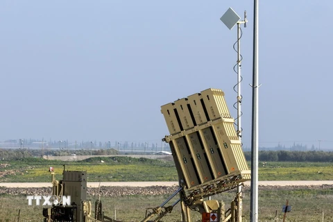 Khu vực triển khai khẩu đội tên lửa Vòm Sắt ở Cao nguyên Golan ngày 20/1. (Nguồn: AFP/TTXVN)
