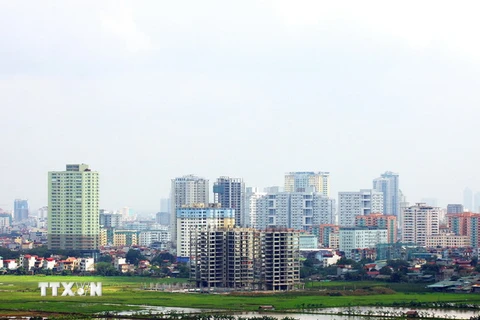 Một góc khu đô thị Mỹ Đình II, quận Nam Từ Liêm, Hà Nội. (Ảnh: Tuấn Anh/TTXVN)