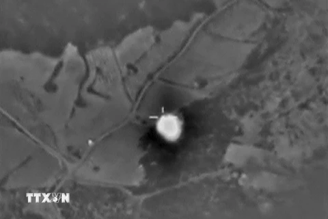 Một cuộc oanh tạc của không quân Nga ở Syria ngày 5/10. (Nguồn: Reuters/TTXVN)