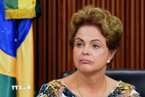 Tổng thống Brazil Dilma Rousseff tại một cuộc họp ở Brasilia ngày 10/9. (Nguồn: AFP/TTXVN)