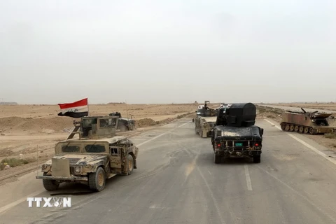 Lực lượng an ninh Iraq được triển khai chống IS tại Ramadi ngày 6/10. (Nguồn: Reuters/TTXVN)