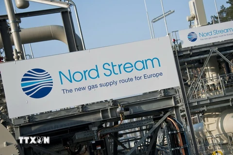 Hệ thống đường ống dẫn khí đốt Dòng chảy phương Bắc 1 dài 1.224km dưới Biển Baltic, đoạn qua Lubmin, miền Đông Bắc Đức ngày 8/11/2011. (Nguồn: AFP/TTXVN)