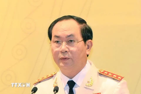 Đại tướng Trần Đại Quang, Ủy viên Bộ Chính trị, Bộ trưởng Bộ Công an. (Ảnh: Doãn Tấn/TTXVN)