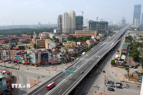 Đường vành đai 3 thành phố Hà Nội. (Ảnh: Huy Hùng/TTXVN)