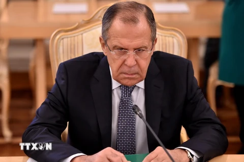 Ngoại trưởng Nga Sergei Lavrov tại một cuộc họp ở thủ đô Moskva ngày 18/11. (Nguồn: AFP/TTXVN)