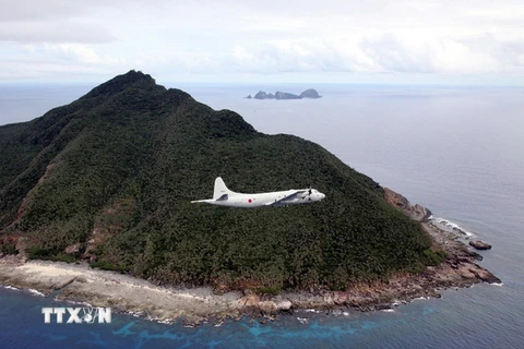Ngày 28/11, máy bay chiến đấu của Lực lượng Phòng vệ biển Nhật đã bay qua vùng ADIZ mà Trung Quốc tự công bố trên biển Hoa Đông. (Ảnh: AFP/TTXVN phát)