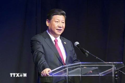 Chủ tịch Trung Quốc Tập Cận Bình phát biểu tại Hội nghị thượng đỉnh Diễn đàn Hợp tác Trung Quốc-châu Phi (FOCAC). (Ảnh: THX/TTXVN)